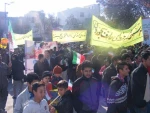 حضور  کارکنان ،اساتید و دانشجویان دانشکده فنی پسران بجنورد در راهپیمایی 22 بهمن 2