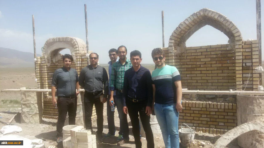 اجرای طاق و قوس معماری ایرانی ـ اسلامی در خراسان شمالی با حضور اساتید وگروه‌های منتخب دانشجویی  آموزشکده پسران بجنورد  2