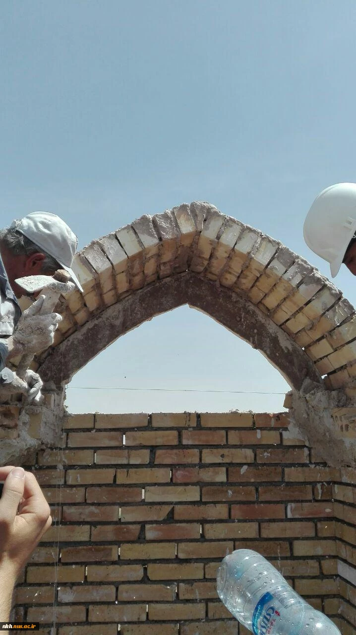 اجرای طاق و قوس معماری ایرانی ـ اسلامی در خراسان شمالی با حضور اساتید وگروه‌های منتخب دانشجویی  آموزشکده پسران بجنورد  11