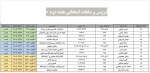 برنامه امتحانات هفته دوم دانشگاه دارالفنون از تاریخ 1400/03/29 الی 1400/04/03 3