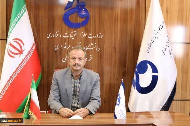 پیام تقدیر و تشکر دکتر مسعود قاضی پور رئیس دانشگاه فنی و حرفه ای خراسان شمالی از عوامل اجرایی، اساتید و دانشجویان جهت برگزاری امتحانات پایان ترم 2